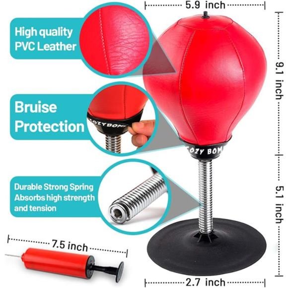 Desktop Punching Bag Gag Gifts for him - Stress Buster Relief Free Standing Desk - Picture 4 of 7